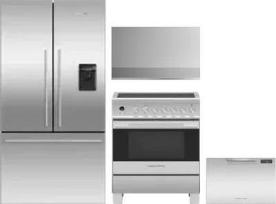 4 Piece Package Includes Refrigerator, Range, Hood And Dishwasher
